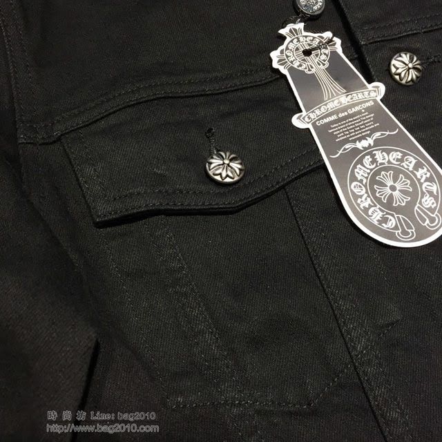 Chrome hearts牛仔衣 19春夏新款 克羅心黑色外套  tzy1624